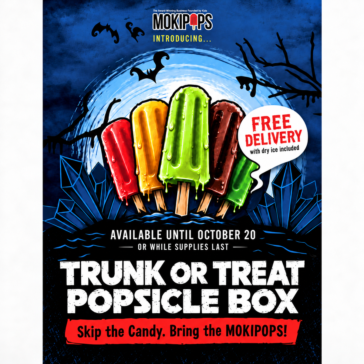 MOKIPOPS Trunk or Treat Party Box – 150 Pops
